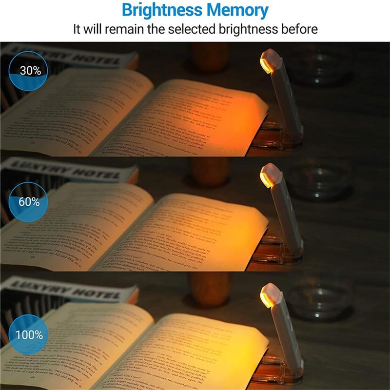 Flexible USB LED Leselampe mit Augenschutz, wiederaufladbar, ideal als Buch- oder Bettlampe.