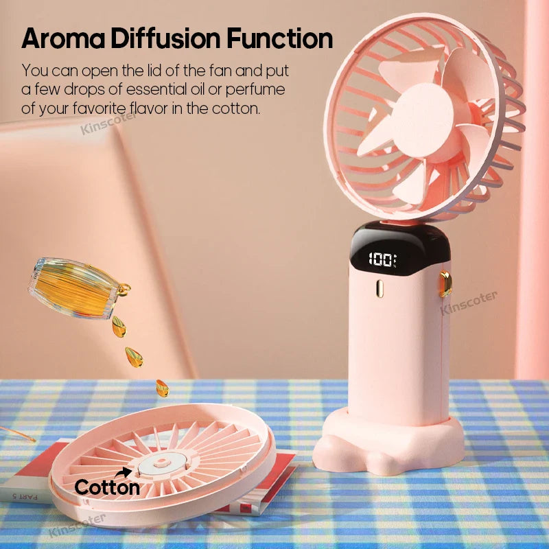 Leiser Tischventilator mit starker Kühlung, 5 Stufen & LED-Anzeige, perfekt für Schreibtisch, Büro & Zuhause.