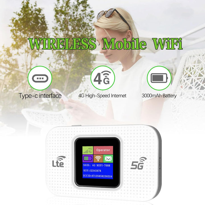Tragbares 4G LTE WLAN Modem Netvora mit 300 Mbit/s für schnelle und stabile Internetverbindung.