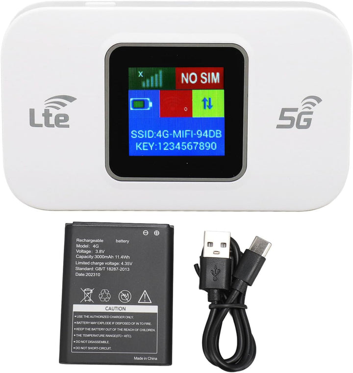 Netvora mobiler 4G WLAN Router: Kompaktes Design, 300 Mbit/s, ideal für Reise-WLAN.