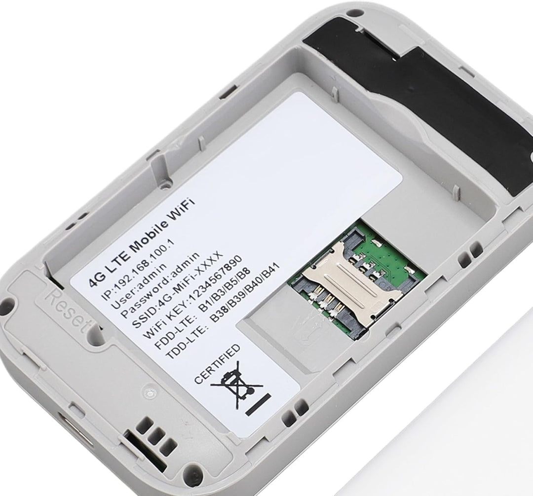 Schneller USB WLAN Hotspot mit 3000mAh Akku für ununterbrochenes 4G LTE Internet überall.