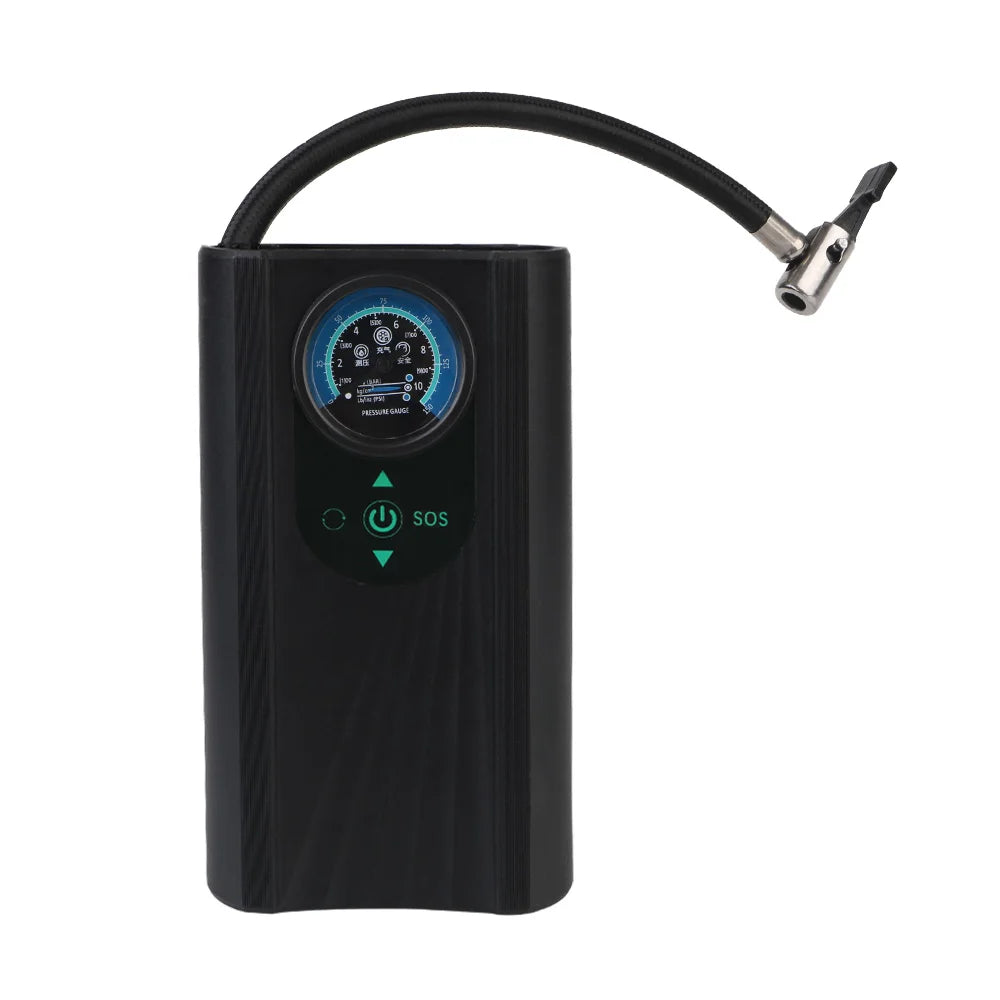AutoAirX Pro 12V Reifenkompressor mit Digitalanzeige und voreinstellbarem Druck. Ideal für Auto und Fahrrad.