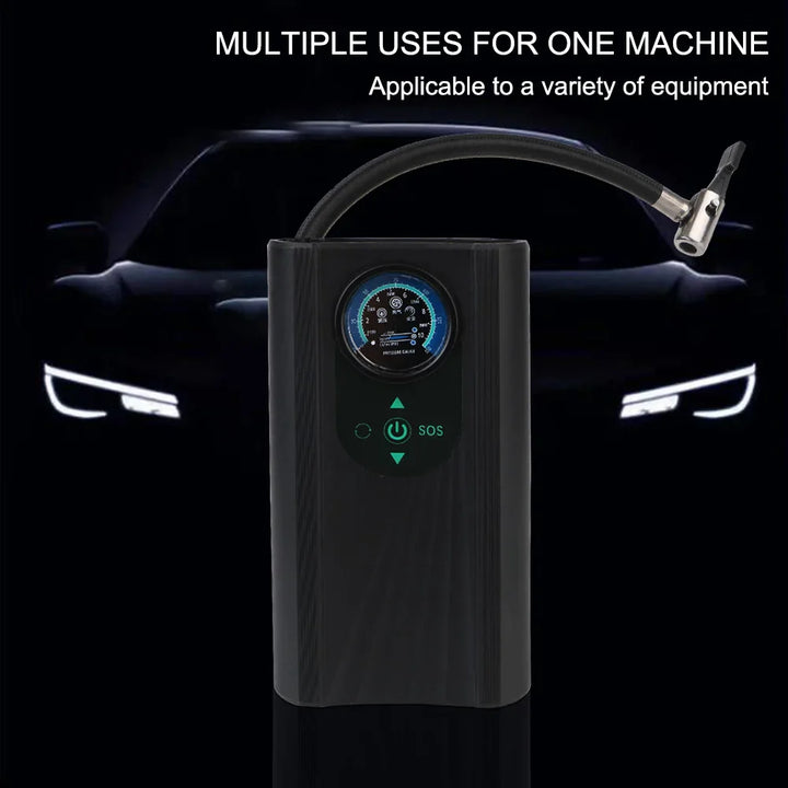 AutoAirX Pro 12V Luftpumpe und Zubehör für Auto, Fahrrad und Ball. Universelle Reifenpumpe für unterwegs.