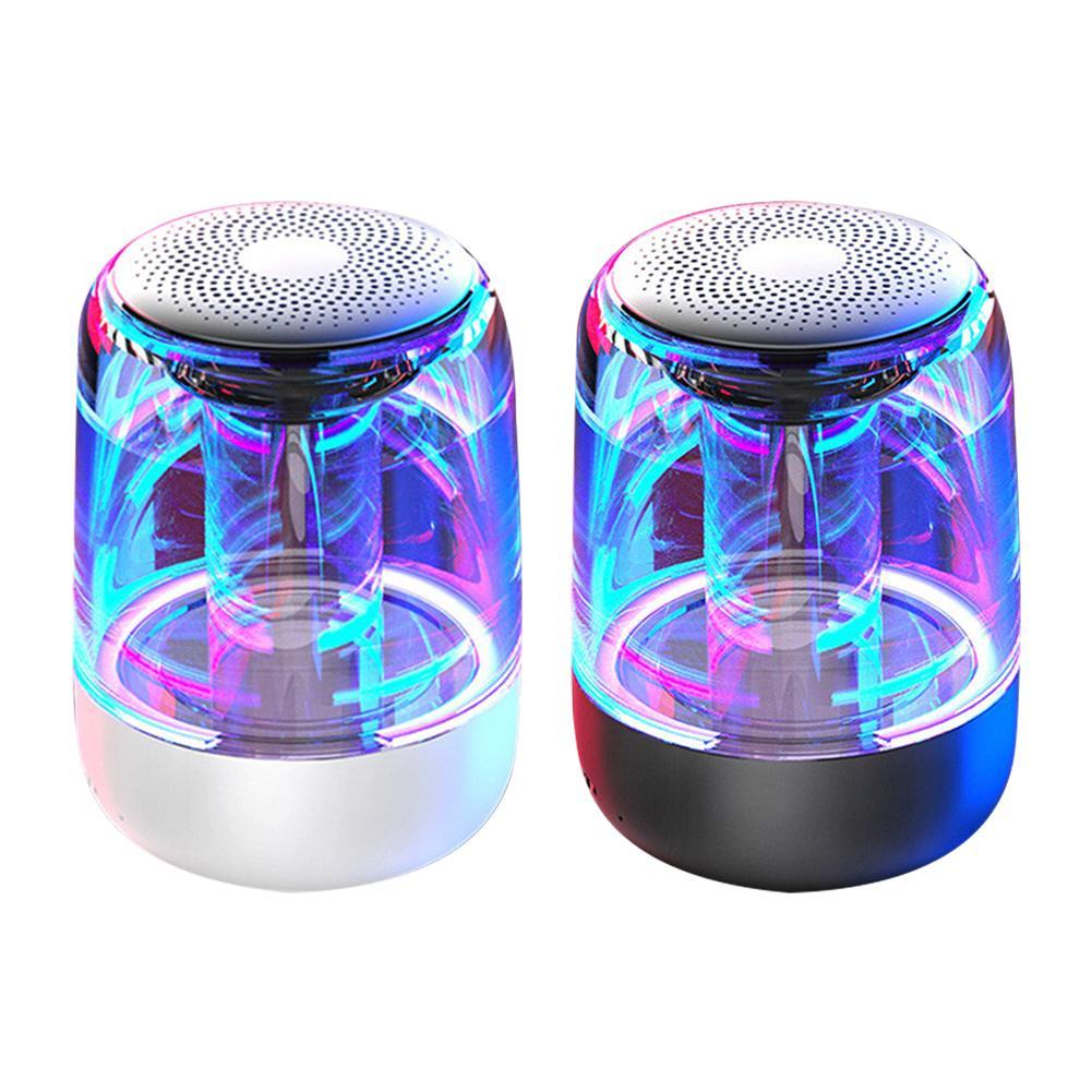 Hochwertiger Bluetooth Lautsprecher mit tiefem Bass und dynamischer LED-Lichtshow für eine beeindruckende Audio-Erfahrung.