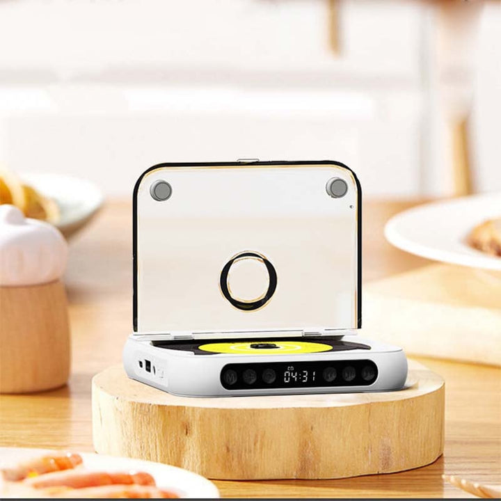 Moderner tragbarer CD-Player mit Bluetooth; vielseitiges Audio-Gerät für MP3 & klassische CDs.