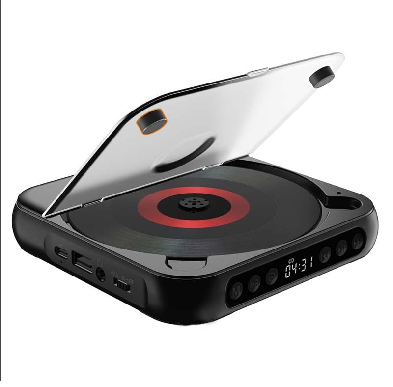 Stilvoller CD-Player mit Bluetooth; ideal für kabellose Audio-Wiedergabe & MP3-Dateien unterwegs.