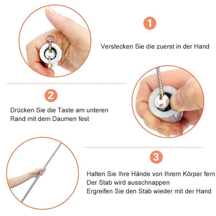 Diskret verpackter, tragbarer Metall-Zauberstab für schnelle persönliche Sicherheit.