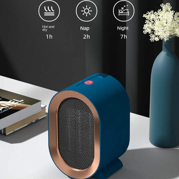 Tragbarer Heizlüfter mit präzisem Thermostat, für individuelle und komfortable Wärmeregelung.