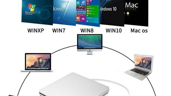 Kompaktes optisches USB 3.0 Laufwerk: externer DVD-Brenner, CD-Player & -Recorder für PCs & Macs.