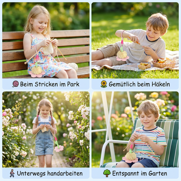 Handgelenk Garnhalter für Stricken & Häkeln, hält Wollfäden ordentlich, verhindert Verwicklungen beim DIY.