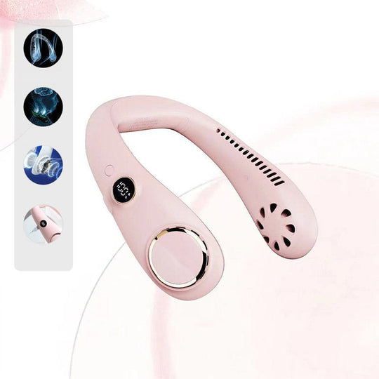 Moderner Nackenventilator. Perfektes Sommer-Gadget für Pendler, Büro & Reisen. Hält Sie stets kühl.