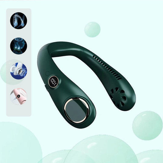 Ergonomischer, leichter Halsfächer. Sorgt für kontinuierliche, angenehme Luftzirkulation ohne Hände.