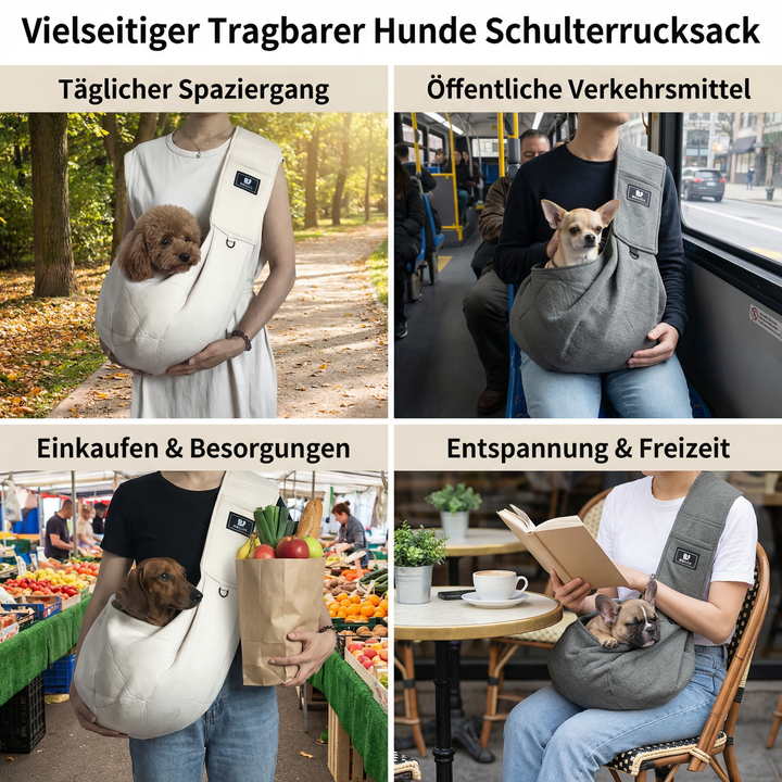 Ergonomischer Hunderucksack für Komfort, freihändiges Tragen Ihres Hundes bei Spaziergängen und Ausflügen.