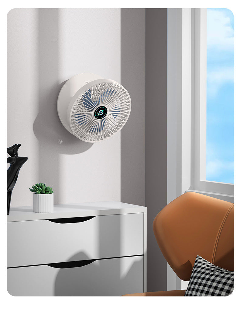 Leistungsstarker kabelloser Mini-Ventilator, kompaktes Design mit starkem Luftstrom für sofortige Kühlung.
