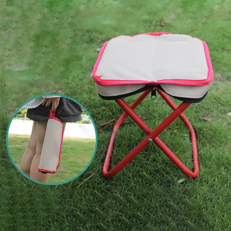 Tragbarer Klapphocker von wondeea, leicht, stabil und kompakt, perfekt für Outdoor, Camping & Reise.