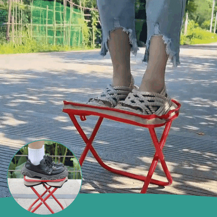 Kompakter wondeea Klapphocker zusammengefaltet, extrem leicht & tragbar für Wandern, Angeln & Reisen.