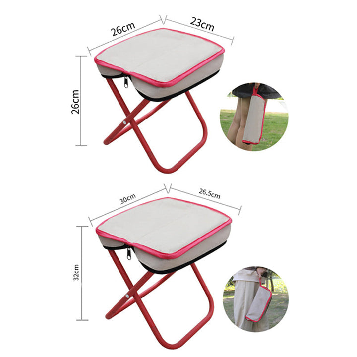Nahaufnahme des stabilen wondeea Klapphockers; sein robustes Design garantiert sicheren Halt im Outdoor-Bereich.