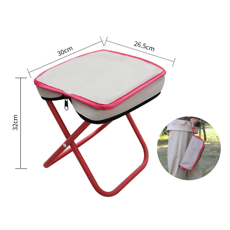 Robuster wondeea Falthocker von oben, zeigt kompakte, stabile Struktur. Vielseitig einsetzbar für Outdoor-Aktivitäten.