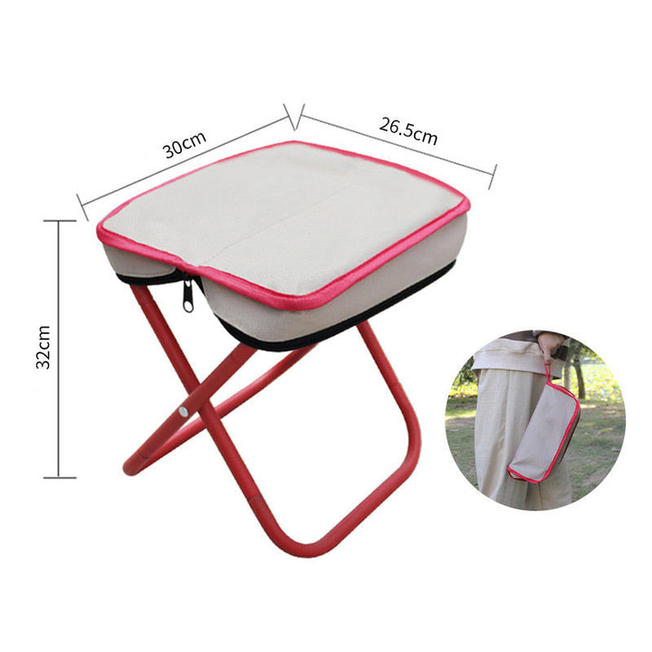 Robuster wondeea Falthocker von oben, zeigt kompakte, stabile Struktur. Vielseitig einsetzbar für Outdoor-Aktivitäten.