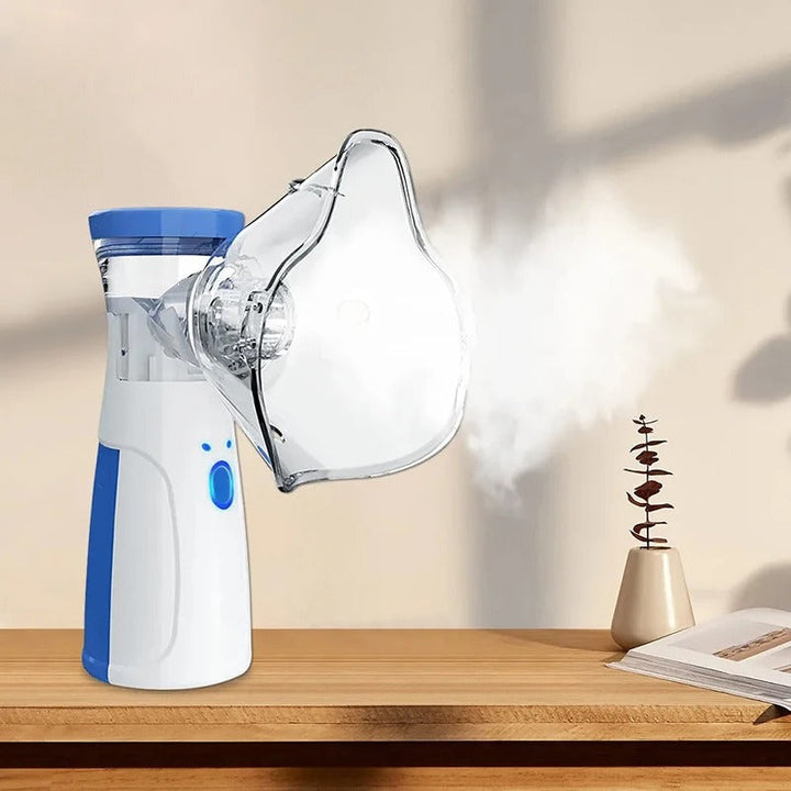 Tragbarer Mesh-Vernebler für Atemtherapie bei Erwachsenen & Kindern; leiser USB-Inhalator für Asthma & Atmung.