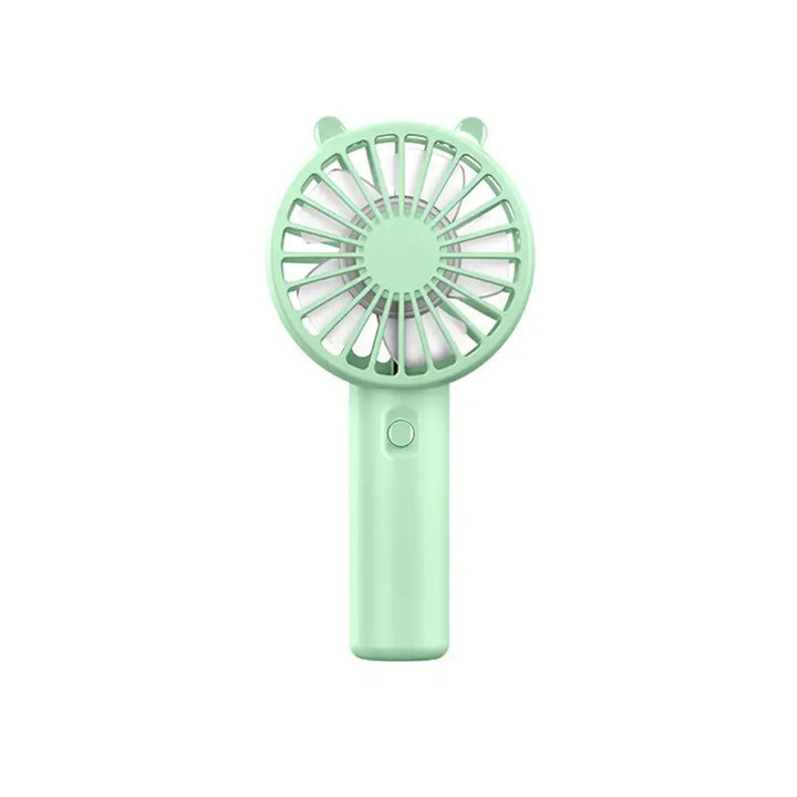 Erfrischender Veyra Mini-Handventilator, USB-aufladbar, sorgt für kühle Brise im Büro und unterwegs.