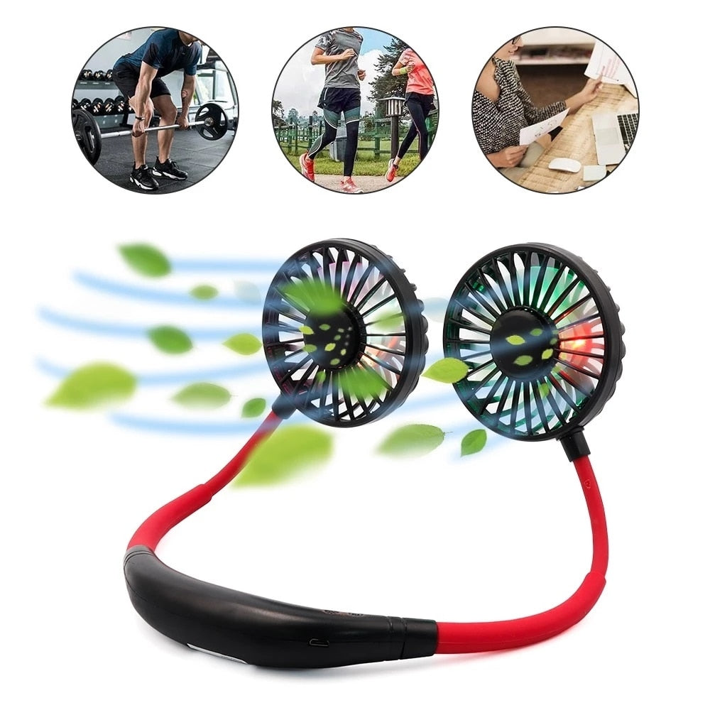 Tragbarer Nackenventilator mit Aromafunktion, ideal für Damen & Herren zur Kühlung im Sommer.