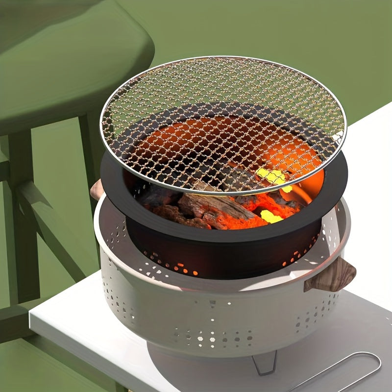 Kompakter Elektrogrill aus Metall, ideal für rauchfreies Grillen auf Balkon, Terrasse oder im Garten. Einfach zu transportieren.