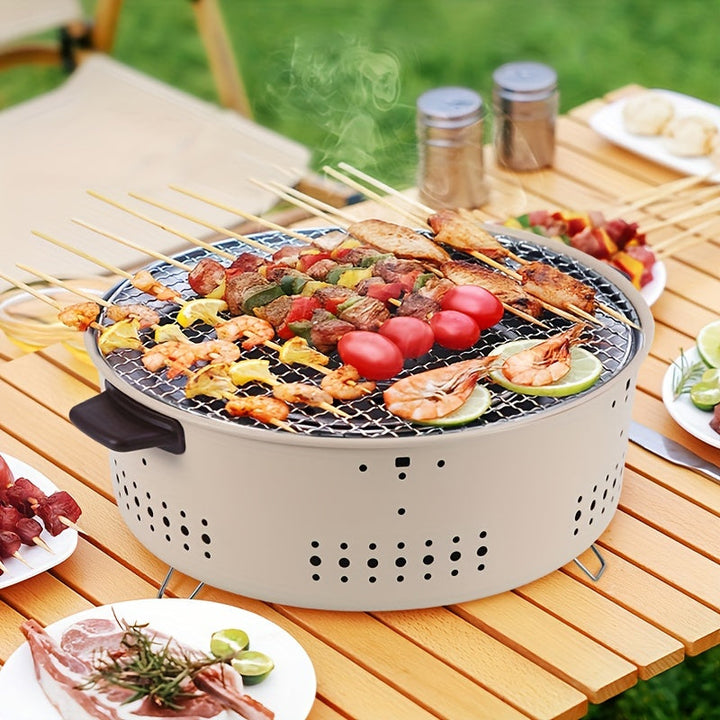 Vielseitiger Outdoor-Elektrogrill, rauchfrei und tragbar. Perfekt für Camping, Picknick und Grillabende im Garten oder auf dem Balkon.