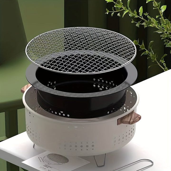 Rauchfreier Elektrogrill, tragbar und kompakt. Ideal als Campinggrill, Picknickgrill oder für den Garten & Balkon. Schnelles Grillen.
