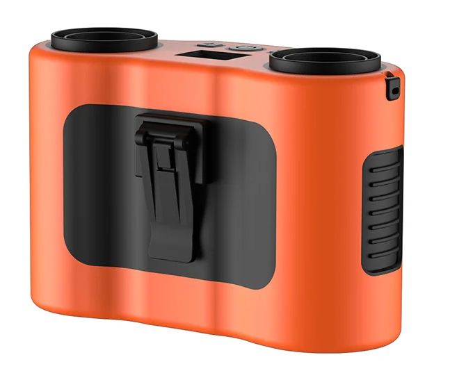 Tragbarer Taillenclip-Lüfter mit starkem 20.000 mAh Akku für erfrischende Kühlung im Sommer.