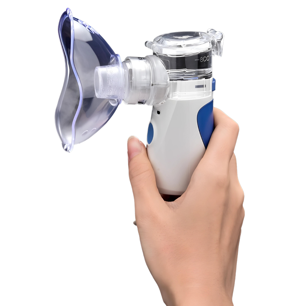 Mobiler Ultraschall Vernebler für einfache Inhalation. Hilft bei Erkältung, Husten, Asthma und fördert die Gesundheit.