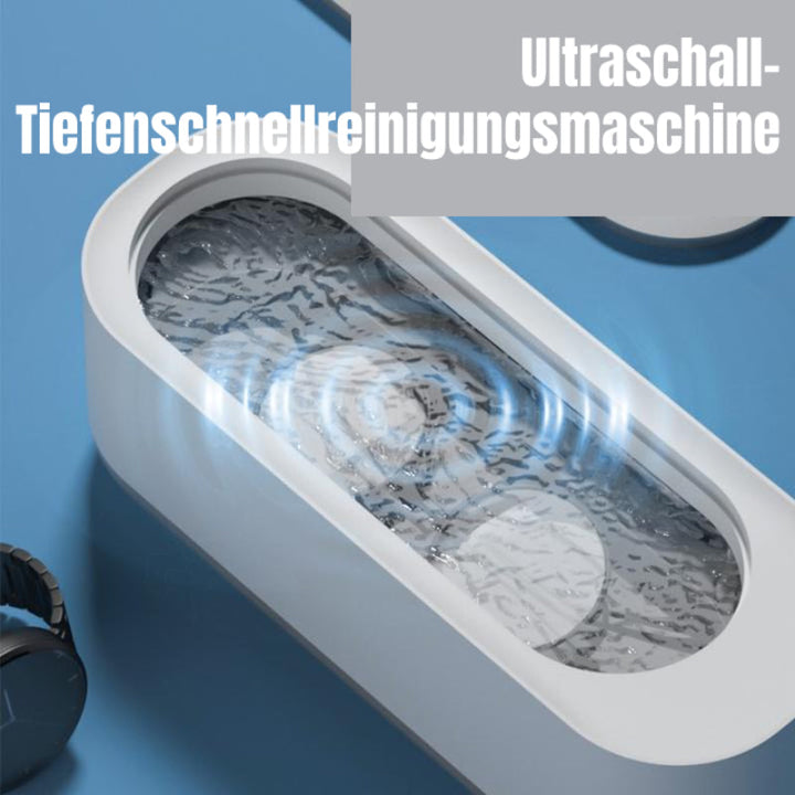 Kompakter Ultraschallreiniger: Perfektes Gadget für die Reinigung von Kleinartikeln zu Hause oder unterwegs.