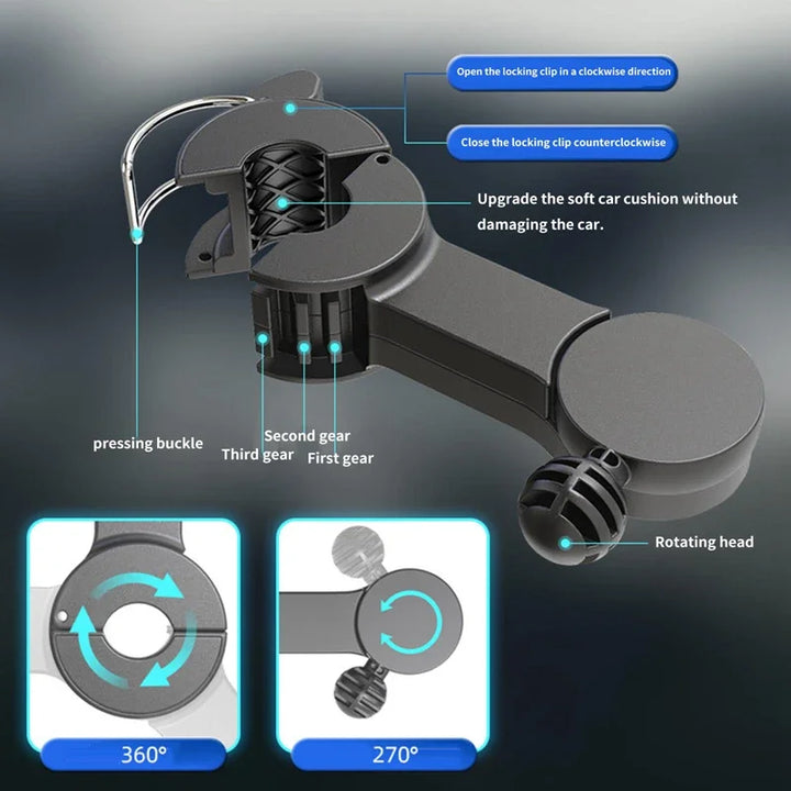 Vielseitiger tragbarer USB Ventilator für Auto, Büro & Home-Office, mit 3 Geschwindigkeiten & 360° Drehung.