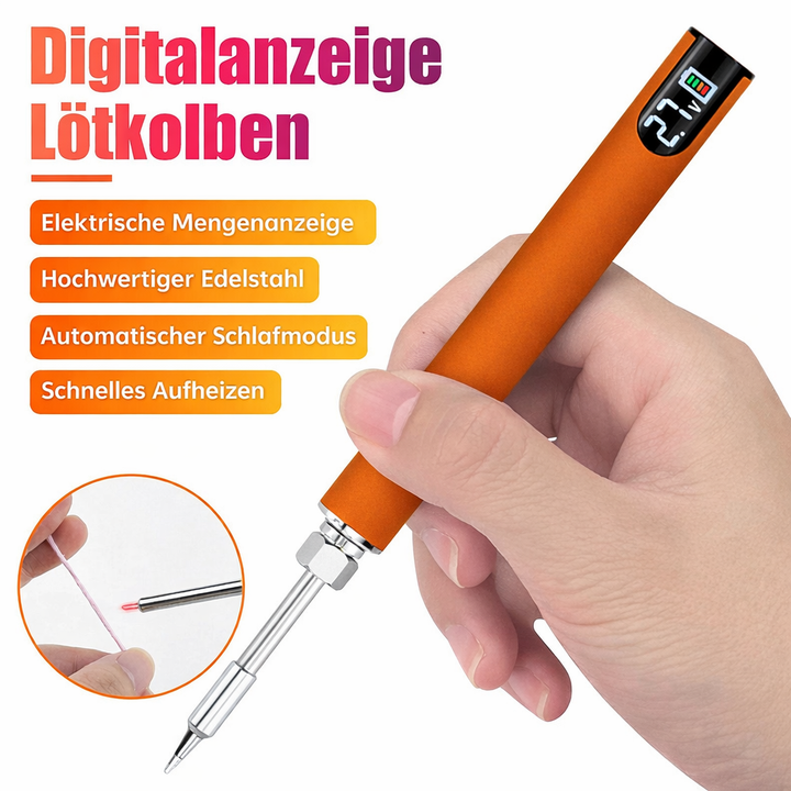 Tragbarer USB Lötkolben für präzises Feinlöten. Ideal für mobile Elektronikreparaturen & DIY-Projekte.