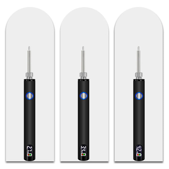 Verpackung des mobilen USB Lötkolbens. Highlights: tragbar, präzise, sofort einsatzbereit für Elektronik.
