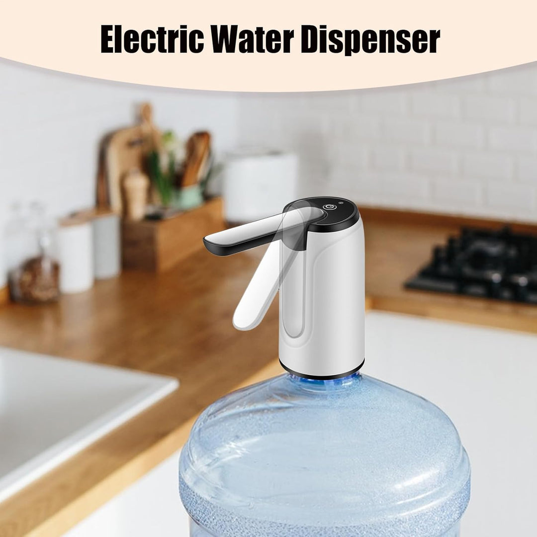 Eleganter schwarzer, tragbarer USB-Wasserspender; perfekt für Küche & Büro. Hygienisch & praktisch.