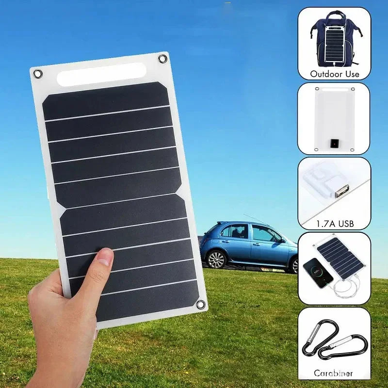 Tragbares 30W Solarpanel, ultraleicht für Camping & Wandern, lädt USB-Geräte zuverlässig outdoor.