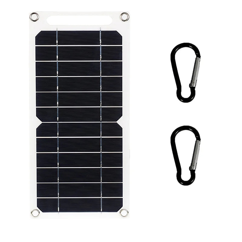 Nachhaltiges, tragbares 30W Solarpanel mit USB, wetterfest für autarke Energie beim Outdoor-Abenteuer.