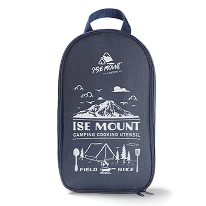 Vielseitiges CampMate Edelstahl Kochset mit Töpfen, Pfanne & Essgeschirr für Camping & Wanderungen.