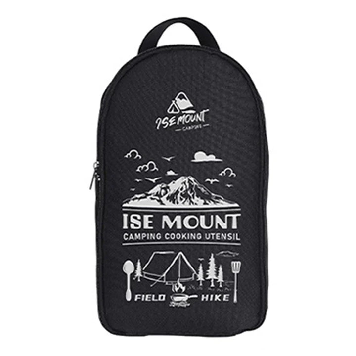 Kompaktes CampMate Outdoor Kochset im Packbeutel. Platzsparendes Edelstahl Camping Kochgeschirr für Reise.