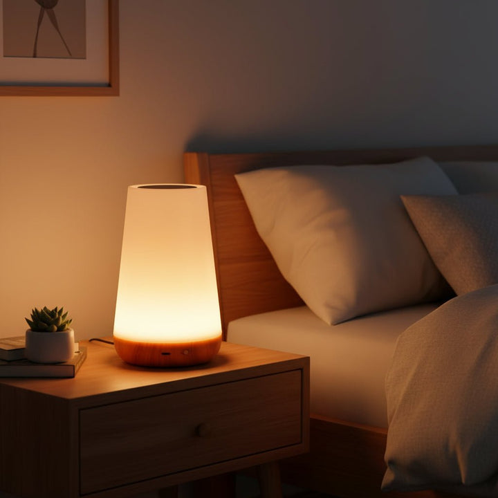 Tragbares dimmbares LED Nachtlicht mit Touch & Fernbedienung, ideal für Schlafzimmer und Kinderzimmer.