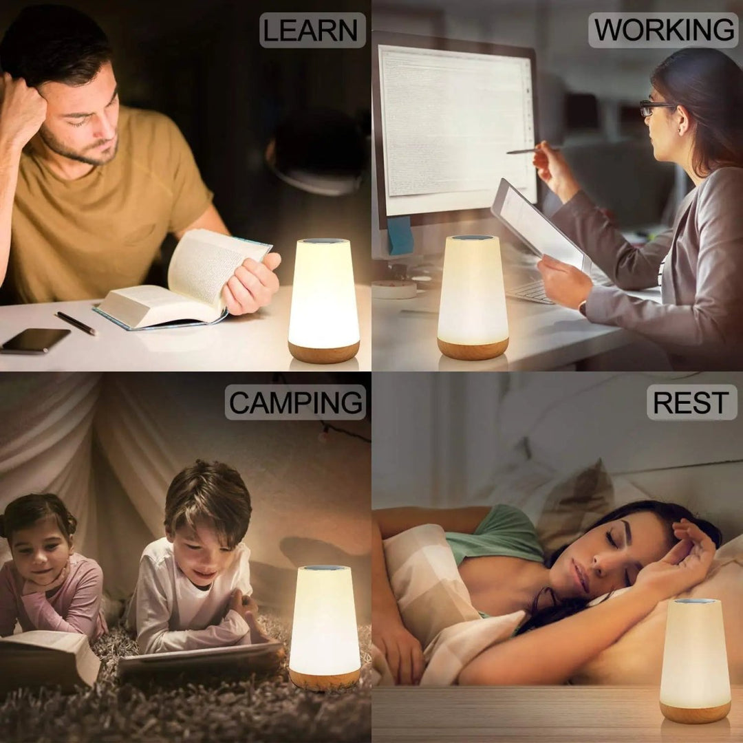 Intuitives Nachtlicht mit Touch-Steuerung und Fernbedienung, dimmbar für perfekte Helligkeit. LED Wohnlicht.