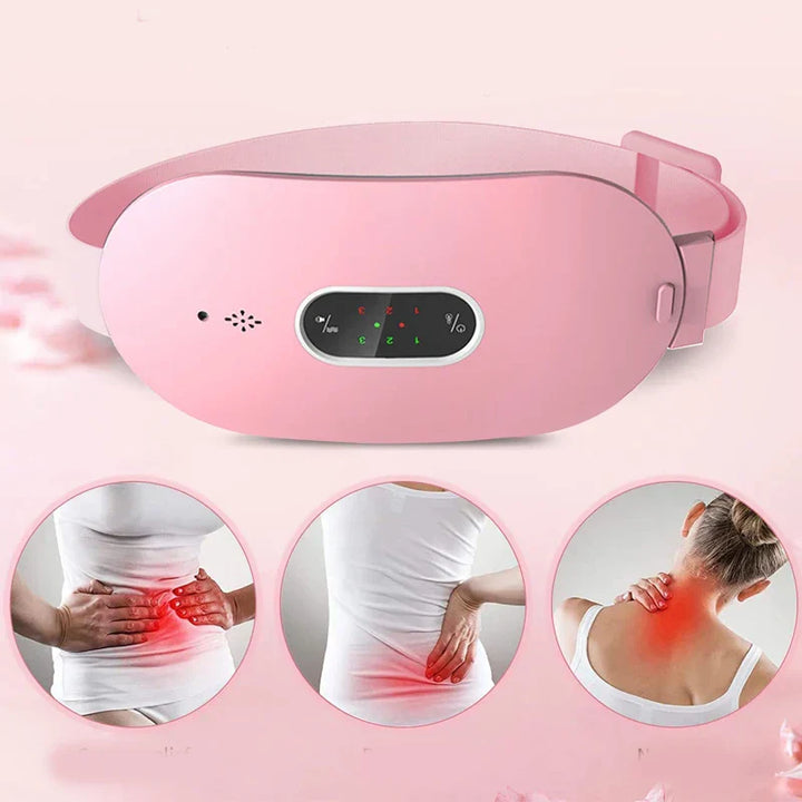Tragbares elektrisches Wärmekissen für Damen, lindert effektiv Menstruationskrämpfe und Bauchschmerzen.