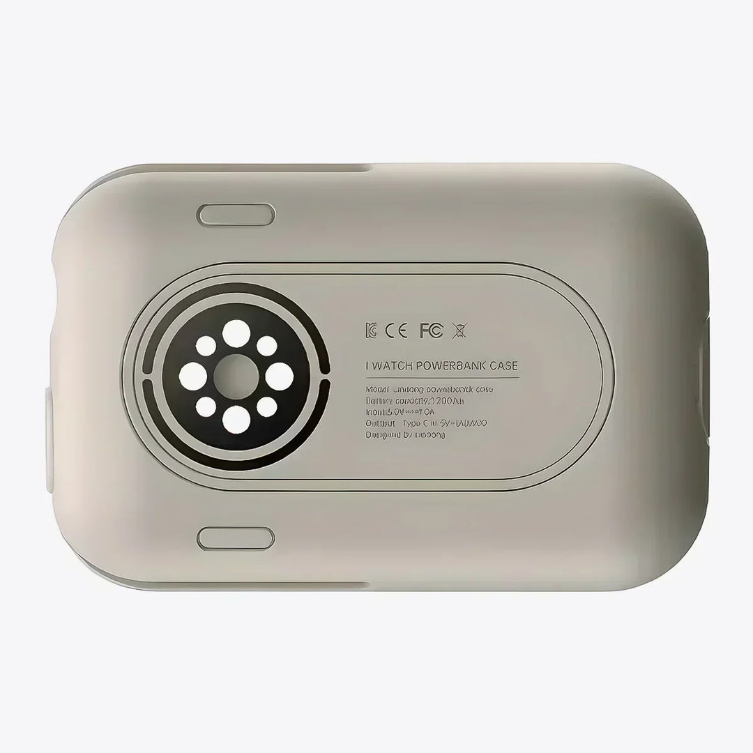 Apple Watch wird kabellos mit dem kompakten induktiven Ladegerät geladen. Perfektes Smartwatch Zubehör.