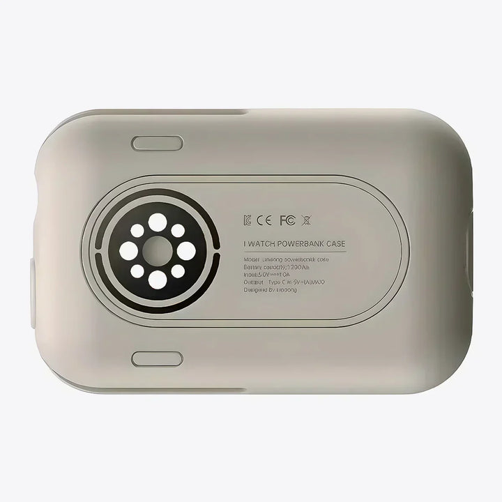 Apple Watch wird kabellos mit dem kompakten induktiven Ladegerät geladen. Perfektes Smartwatch Zubehör.