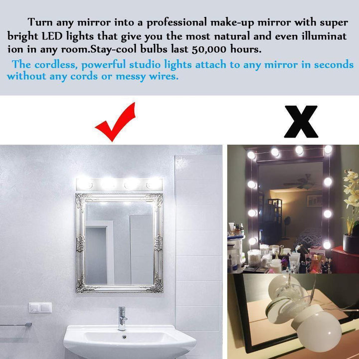 Helles, tragbares LED Licht für makellose Make-up-Anwendung; professionelle Beauty-Beleuchtung.