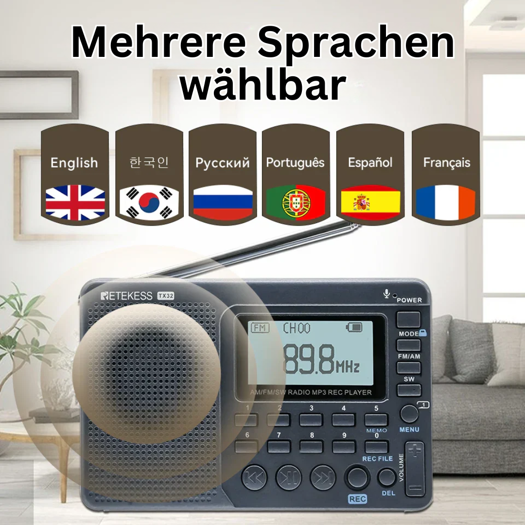 Benutzerfreundliches Digitalradio mit hervorragender Klangqualität, USB-C und großem Display, auch für Senioren geeignet.