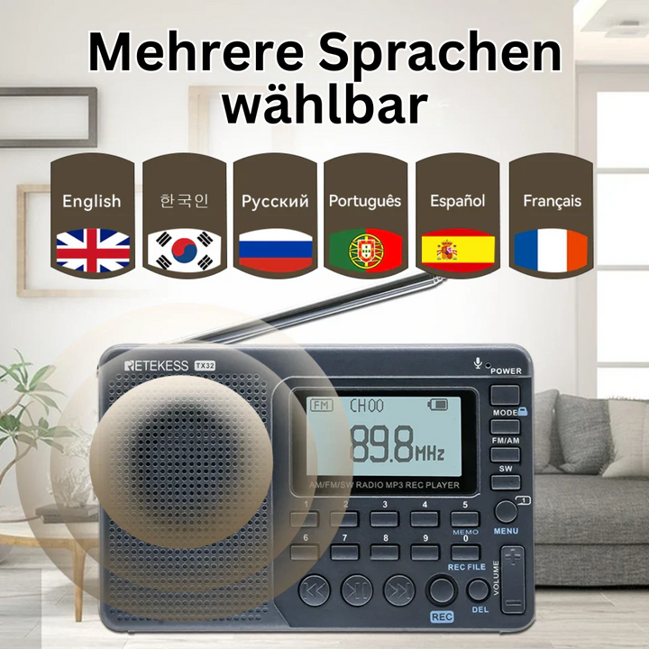 Benutzerfreundliches Digitalradio mit hervorragender Klangqualität, USB-C und großem Display, auch für Senioren geeignet.