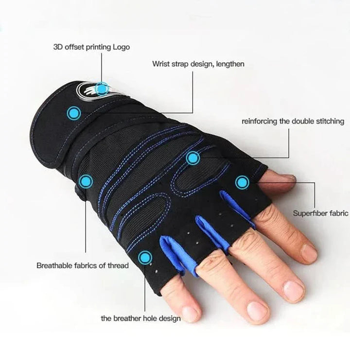 Ergonomische Trainingshandschuhe mit Handgelenkstütze für intensives Workout & Fitness. Schockresistent & schützend.