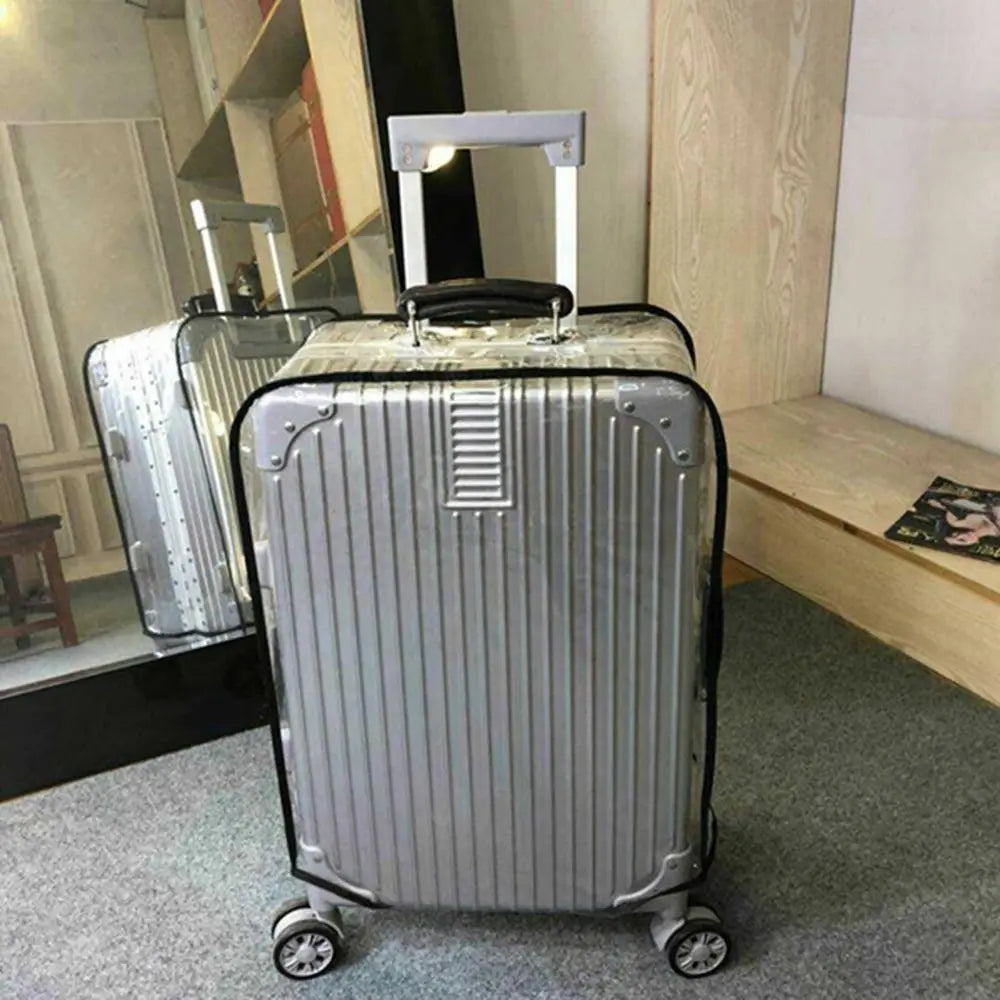 Transparenter Kofferschutz für Reisen, ideal als wasserdichter Reiseschutz, langlebige PVC-Hülle.